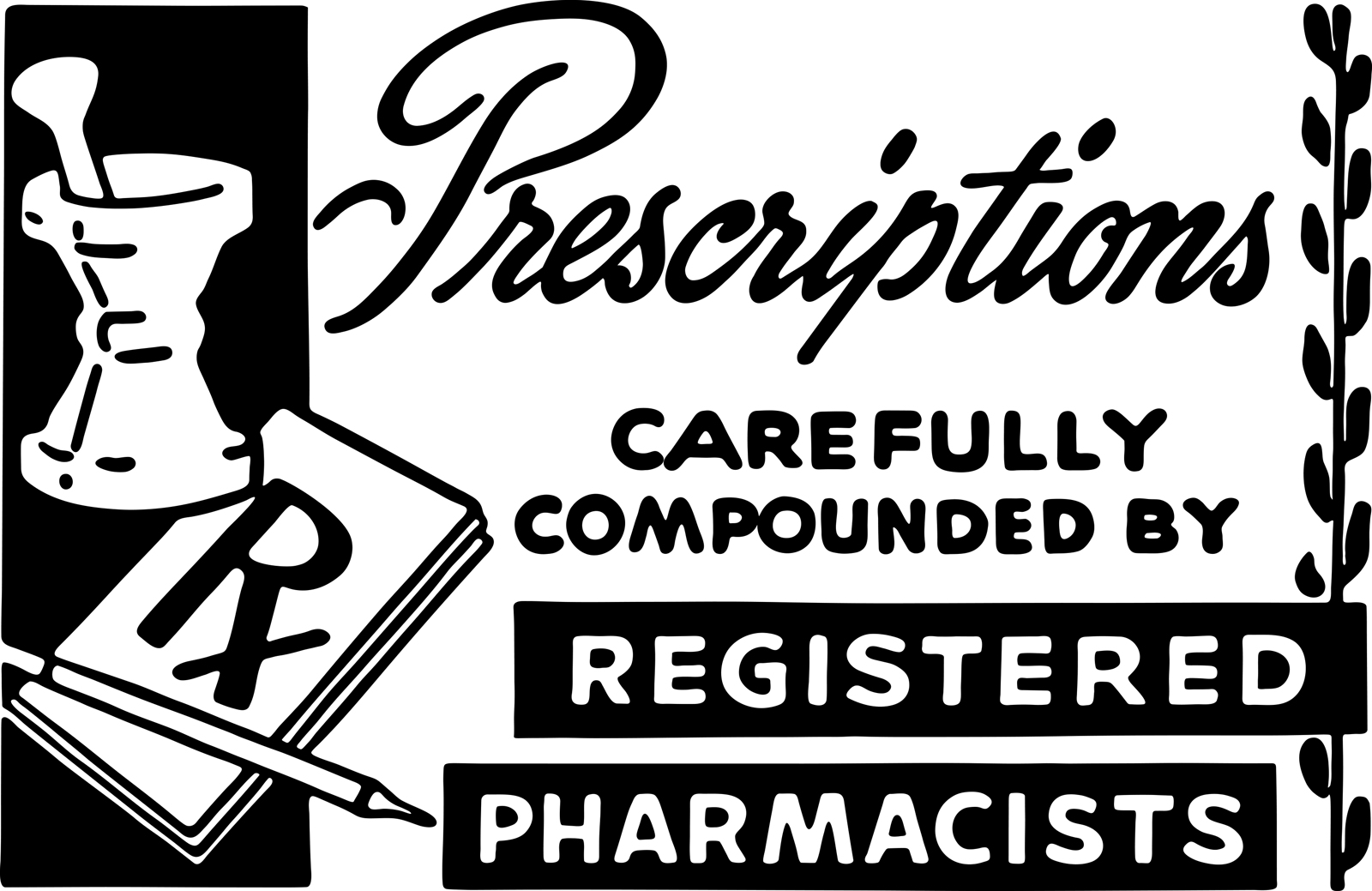 Prescriptions 3 - Retro Ad Art Banner For Pharmacy