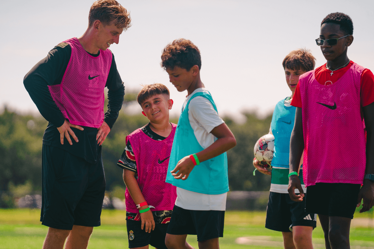 Young soccer players at a Signature Foundation event.